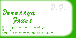 dorottya faust business card